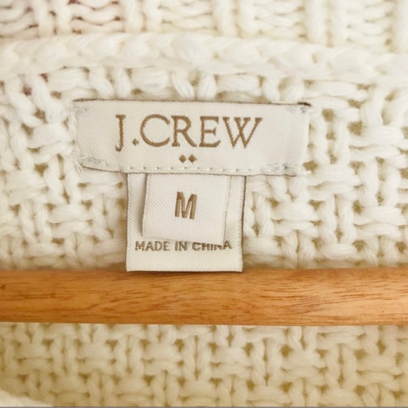 Woman’s J Crew White Beaded Pull-Over Sweater Size Medium - Picture 9 of 9